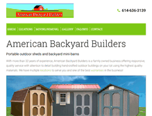 Tablet Screenshot of americanbackyardbuilders.com